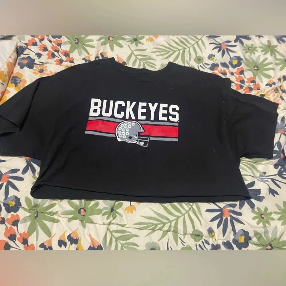 Buckeyes XL crop top champion brand